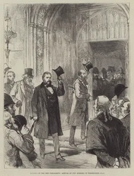 Treffen des neuen Parlaments, Ankunft neuer Mitglieder in der Westminster Hall